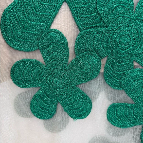 Simon Miller Hibiscus Sleeveless Crochet Midi Dress in Gummy GreenLarge